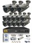 13 Kameralı 5mp Lensli 1080P Fullhd Kamera Seti - Gece Görüşlü - Su Geçirmez - Cepten Izle 1