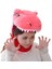 Sevimli Dinozor Kafa Şapka Cosplay Headgear Sevimli Fotoğraf Sahne Cadılar Bayramı Pembe 1