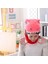 Sevimli Dinozor Kafa Şapka Cosplay Headgear Sevimli Fotoğraf Sahne Cadılar Bayramı Pembe 2