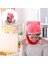 Sevimli Dinozor Kafa Şapka Cosplay Headgear Sevimli Fotoğraf Sahne Cadılar Bayramı Pembe 4