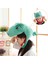 Sevimli Dinozor Kafa Şapka Cosplay Headgear Sevimli Fotoğraf Sahne Cadılar Bayramı Yeşil 5