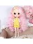 1/6 Uzun Kıvırcık Peruk Blythe Bebek Dıy Için Scalp Headshell ile Dıy Accs Pink 3