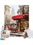 Sayılarla Boyama Seti 40 x 50 cm Tuval Şasesine Gerili Sokaktaki Kafe 1