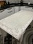 Kadife Fransız Güpürlü Lüks Masa Örtüsü - Lüks Kadife Masa Örtüsü Krem 3