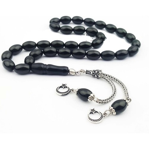 Pigado 925 Ayar Gümüş Ayyıldız Püsküllü Arpa Kesim Oltu Fiyatı