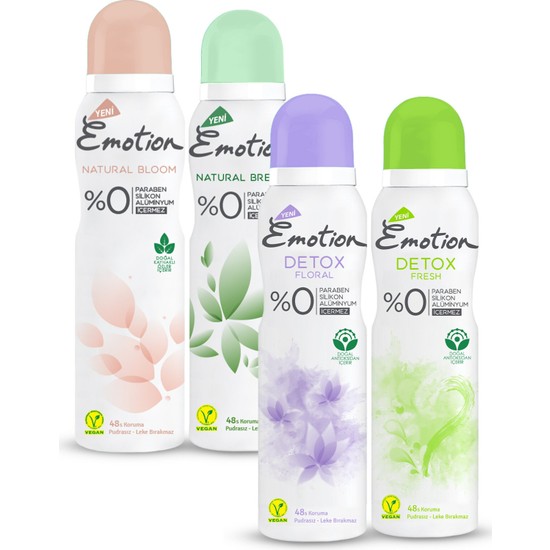 Emotion Natural Bloom & Breeze Deodorant 2X150ML ve Detox Fiyatı