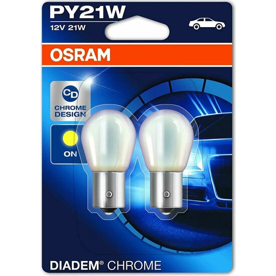 Osram Py21W 12V 21W Ön Arka Sinyal Ampülü Diadem Chrome 2'Li Takım