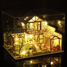 Honeyge Yaratıcı Minyatür 1:24 Ahşap Dollhouse LED Işık Dıy Ev Dekor Kızlar Için (Yurt Dışından)
