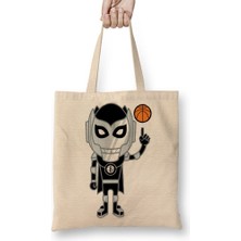 Baskı Dükkanı Basketbol Takımı Brooklyn Nets Jeremy Lin Bez Çanta Uzun Saplı