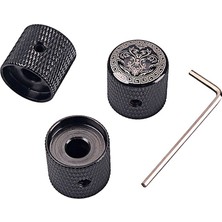 St Sports 3 Adet Metal Dome Kontrol Knobs Dayanıklı Ses Topuzu Parçaları W / Anahtarı (Yurt Dışından)