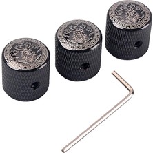 St Sports 3 Adet Metal Dome Kontrol Knobs Dayanıklı Ses Topuzu Parçaları W / Anahtarı (Yurt Dışından)