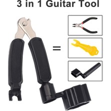 St Sports 3 In 1 Çok Fonksiyonlu Gitar Aracı Dize Sarıcı Dize Kesici Pin Çektirme (Yurt Dışından)