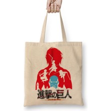 Baskı Dükkanı Attack On Titan Bez Çanta Uzun Saplı