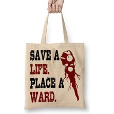 Baskı Dükkanı Dota 2 Save A Life Bez Çanta Uzun Saplı