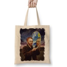 Baskı Dükkanı Van Gogh Bez Çanta Uzun Saplı