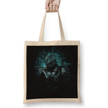 Baskı Dükkanı The Night Bez Çanta Uzun Saplı