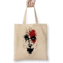 Baskı Dükkanı God Of War Kratos Bez Çanta Uzun Saplı