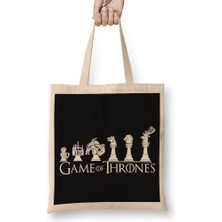 Baskı Dükkanı Game Of Thrones Bez Çanta Uzun Saplı