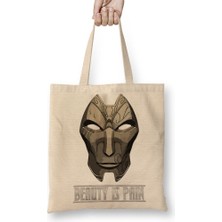 Baskı Dükkanı Jhin Beauty Is Paın Bez Çanta Uzun Saplı