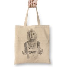 Baskı Dükkanı Marilyn Monroe 02 Bez Çanta Uzun Saplı
