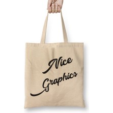 Baskı Dükkanı Nice Graphics Bez Çanta Uzun Saplı