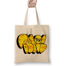 Baskı Dükkanı Bekos Arte Urbana Trown Up2 Bez Çanta Uzun Saplı