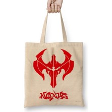 Baskı Dükkanı League Of Legends Noxus Symbol Logo Bez Çanta Uzun Saplı
