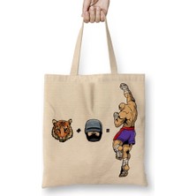 Baskı Dükkanı Tiger Robocop (2) Bez Çanta Uzun Saplı