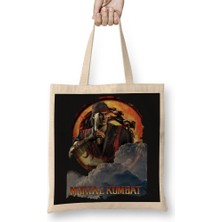 Baskı Dükkanı Mortal Kombat Liu Kang Game Bez Çanta Uzun Saplı