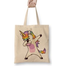 Baskı Dükkanı Unicorn Bez Çanta Uzun Saplı