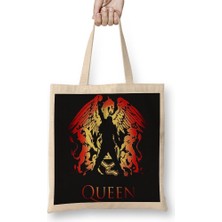 Baskı Dükkanı Banda Queen Bez Çanta Uzun Saplı