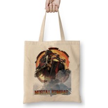 Baskı Dükkanı Mortal Kombat Liu Kang Game Bez Çanta Uzun Saplı