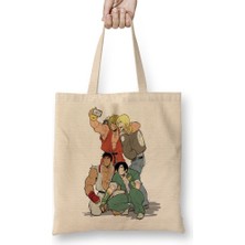 Baskı Dükkanı Selfie Dos Campeoes Bez Çanta Uzun Saplı