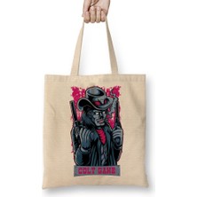 Baskı Dükkanı Colt Game Bez Çanta Uzun Saplı