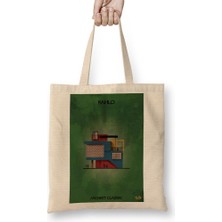 Baskı Dükkanı Frida Kahlo Bez Çanta Uzun Saplı