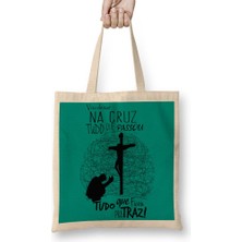 Baskı Dükkanı Vou Deixar Na Cruz Bez Çanta Uzun Saplı