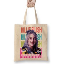 Baskı Dükkanı Billie Eilish 013 Bez Çanta Uzun Saplı