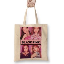 Baskı Dükkanı Blackpink 002 Bez Çanta Uzun Saplı