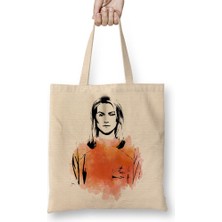 Baskı Dükkanı Orange Is The New Black Bez Çanta Uzun Saplı