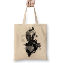 Baskı Dükkanı Android Me Robot Bez Çanta Uzun Saplı