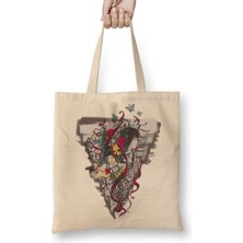 Baskı Dükkanı Maxine Caulfield Life Is Tattooed Bez Çanta Uzun Saplı