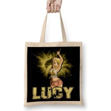 Baskı Dükkanı Fairy Tail Lucy Heartfilia Guild Symbol Key Bez Çanta Uzun Saplı