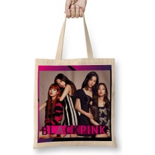 Baskı Dükkanı Kill This Love Blackpink Bez Çanta Uzun Saplı