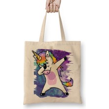 Baskı Dükkanı Unicorn 07 Bez Çanta Uzun Saplı