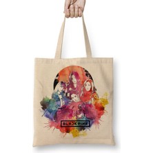 Baskı Dükkanı Blackpınk Blackpink Bez Çanta Uzun Saplı