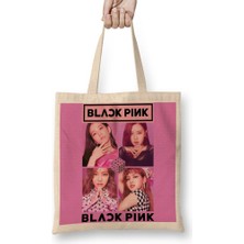 Baskı Dükkanı Blackpink 008 Bez Çanta Uzun Saplı