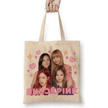 Baskı Dükkanı Blackpink 011 Bez Çanta Uzun Saplı