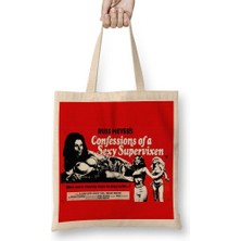 Baskı Dükkanı Confessions Of A Supervixen Bez Çanta Uzun Saplı