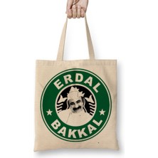 Baskı Dükkanı Çay Erdal Bakkalda Içilir Erdal Bakkal Bez Çanta Uzun Saplı