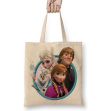 Baskı Dükkanı Disney Frozen Look And Find Olaf Elsa Anna Bez Çanta Uzun Saplı